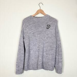 Victoria’s Secret PINK Knit Sweater Pullover woman's size S Gray